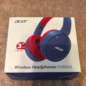 Acer OHR668 Blue and Red Wireless Headphones